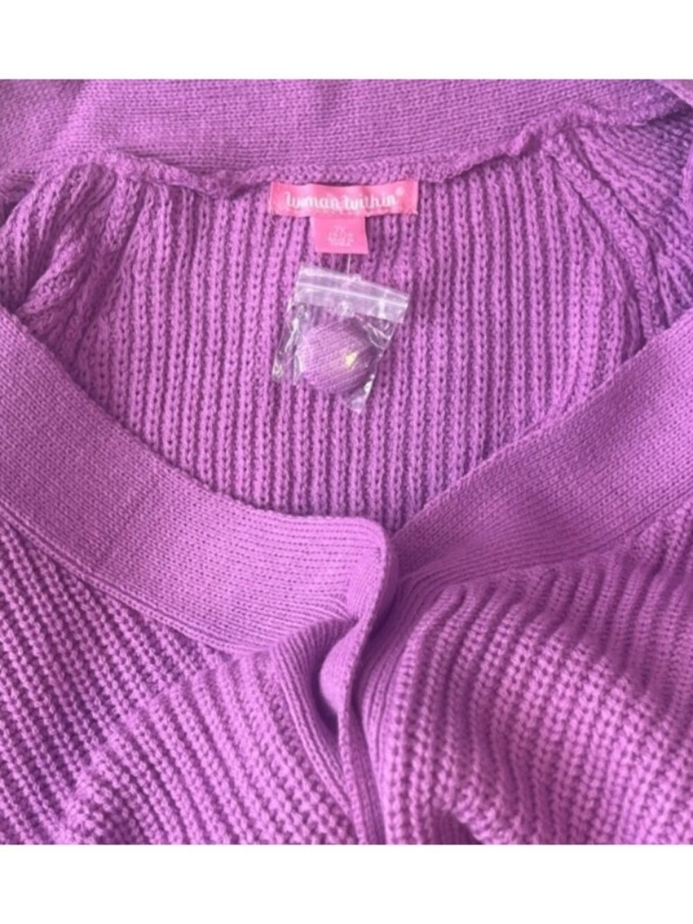 Woman Within Purple Sweater - Women's Size 2X 26/28 - NEW - Picture 4 of 5